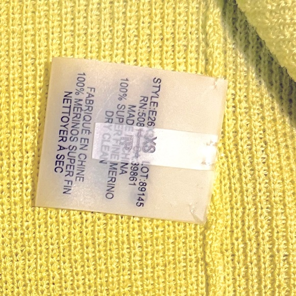 Elie Tahari Short Sleeve Lime Green Sweater Top Size XS - Picture 4 of 4